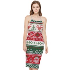 Ugly Sweater Merry Christmas  Bodycon Cross Back Summer Dress by artworkshop