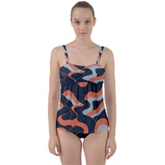 Dessert And Mily Way  pattern  Twist Front Tankini Set by coffeus