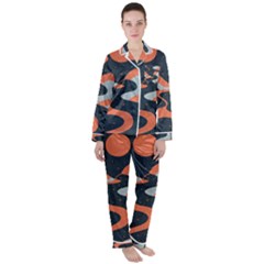 Dessert And Mily Way  pattern  Women s Long Sleeve Satin Pajamas Set	 by coffeus