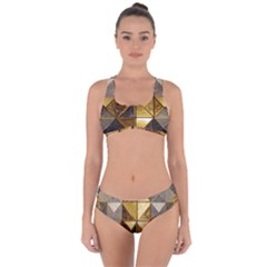 Golden Mosaic Tiles  Criss Cross Bikini Set by essentialimage365