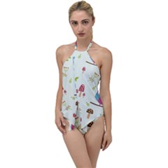 Forest Seamless Pattern With Cute Owls Go With The Flow One Piece Swimsuit by Apen