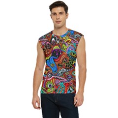 Art Color Dark Detail Monsters Psychedelic Men s Raglan Cap Sleeve T-shirt by Ket1n9