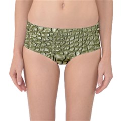 Aligator Skin Mid-waist Bikini Bottoms by Ket1n9