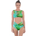 Sunlight Filtering Through Transparent Leaves Green Blue Bandaged Up Bikini Set  View1