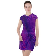 Abstract Fantastic Fractal Gradient Drawstring Hooded Dress by Ket1n9
