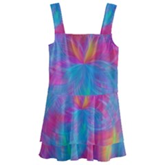 Abstract Fantastic Ractal Gradient Kids  Layered Skirt Swimsuit by Ket1n9