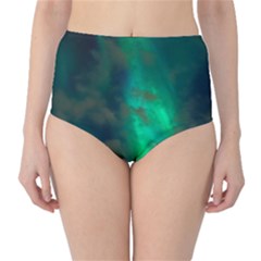 Northern-lights-plasma-sky Classic High-waist Bikini Bottoms by Ket1n9