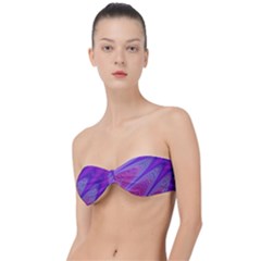 Purple Star Sun Sunshine Fractal Classic Bandeau Bikini Top  by Ket1n9