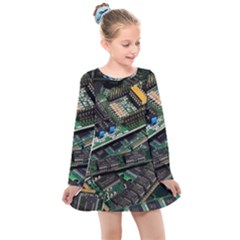 Computer Ram Tech - Kids  Long Sleeve Dress