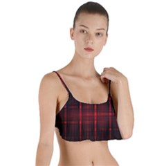 Black And Red Backgrounds Layered Top Bikini Top  by Hannah976