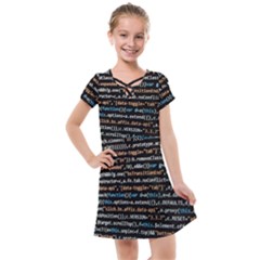 Close Up Code Coding Computer Kids  Cross Web Dress