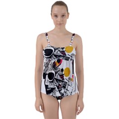 You Wanna Know The Real Me? Twist Front Tankini Set by essentialimage