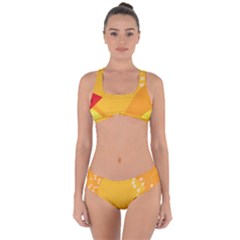 Watermelon Flower Criss Cross Bikini Set by Bedest