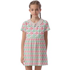 Spiral Geometry Pattern Kids  Asymmetric Collar Dress by Ndabl3x