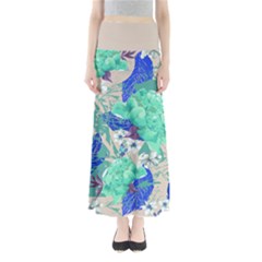 Mint Roses Maxi Skirt by CoolDesigns