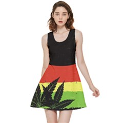 Marijuana Shadow Black Skulls Reversible Sleeveless Dress by CoolDesigns