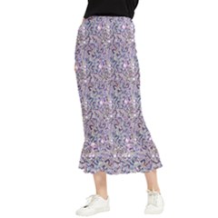 Glamorous Light Violet Shinny Maxi Fishtail Chiffon Skirt by CoolDesigns