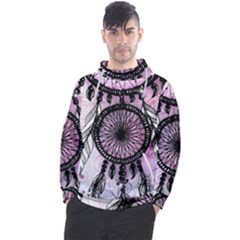 Dream Catcher Art Feathers Pink Men s Pullover Hoodie by Bedest