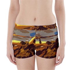 Scotland Monti Mountains Mountain Boyleg Bikini Wrap Bottoms by Cendanart