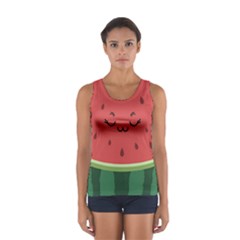 Watermelon Lock Love Sport Tank Top  by Cemarart