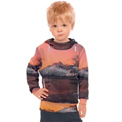Surreal Mountain Landscape Lake Kids  Hooded Pullover by Bedest
