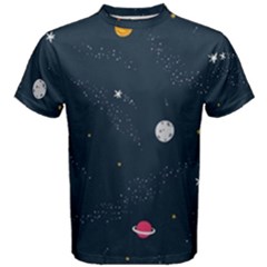 Universe Color Doodle , Art Men s Cotton T-shirt