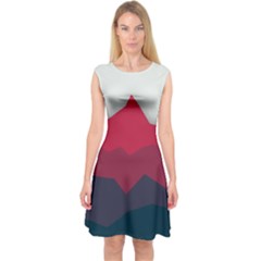 Minimalistic Colours, Minimal Colours, Pattern, Stoche Capsleeve Midi Dress by nateshop