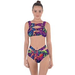 Colorful Floral Patterns, Abstract Floral Background Bandaged Up Bikini Set  by nateshop