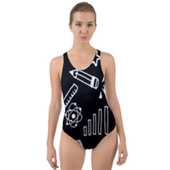 Knowledge Drawing Education Science Cut-out Back One Piece Swimsuit by Proyonanggan