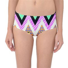 Zigzag-1 Mid-waist Bikini Bottoms by nateshop