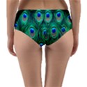 Feather, Bird, Pattern, Peacock, Texture Reversible Mid-Waist Bikini Bottoms View2