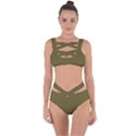 Brown, Color, Background, Monochrome, Minimalism Bandaged Up Bikini Set  View1