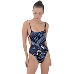 Motherboard Board Circuit Electronic Technology Tie Strap One Piece Swimsuit