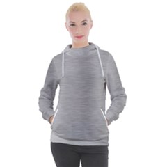 Aluminum Textures, Horizontal Metal Texture, Gray Metal Plate Women s Hooded Pullover by nateshop