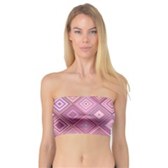 Pink Retro Texture With Rhombus, Retro Backgrounds Bandeau Top by nateshop