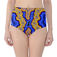 Authentic Aboriginal Art - Emu Dreaming Classic High-waist Bikini Bottoms by hogartharts
