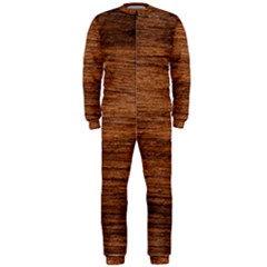 Brown Wooden Texture Onepiece Jumpsuit (men) by nateshop