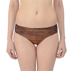 Brown Wooden Texture Hipster Bikini Bottoms by nateshop