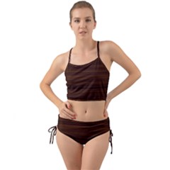Dark Brown Wood Texture, Cherry Wood Texture, Wooden Mini Tank Bikini Set by nateshop