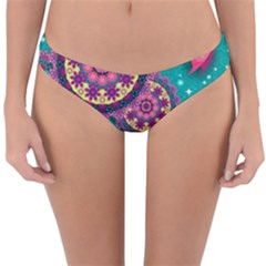 Floral Pattern, Abstract, Colorful, Flow Reversible Hipster Bikini Bottoms by nateshop