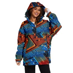 Gray Circuit Board Electronics Electronic Components Microprocessor Women s Ski And Snowboard Jacket