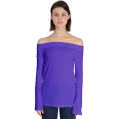 Ultra Violet Purple Off Shoulder Long Sleeve Top