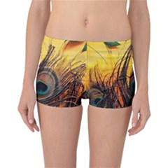 Art Paint Landscape Mountain Reversible Boyleg Bikini Bottoms by Cemarart