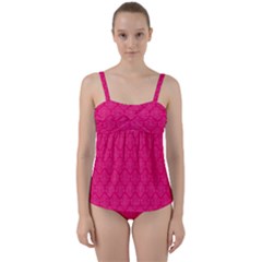 Pink Pattern, Abstract, Background, Bright Twist Front Tankini Set by nateshop
