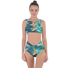 Dolphin Sea Ocean Bandaged Up Bikini Set 