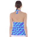 Purple Mint Turquoise Background Tie Back Tankini Top View2