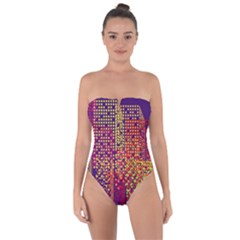 Building Architecture City Facade Tie Back One Piece Swimsuit by Grandong