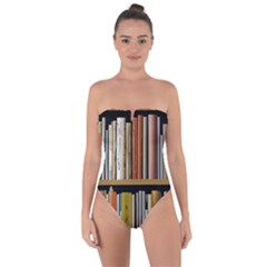Book Nook Books Bookshelves Comfortable Cozy Literature Library Study Reading Reader Reading Nook Ro Tie Back One Piece Swimsuit by Maspions