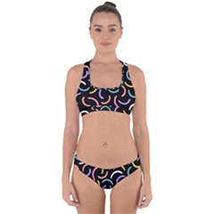 Abstract Pattern Wallpaper Cross Back Hipster Bikini Set