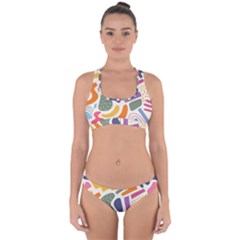 Abstract Pattern Background Cross Back Hipster Bikini Set